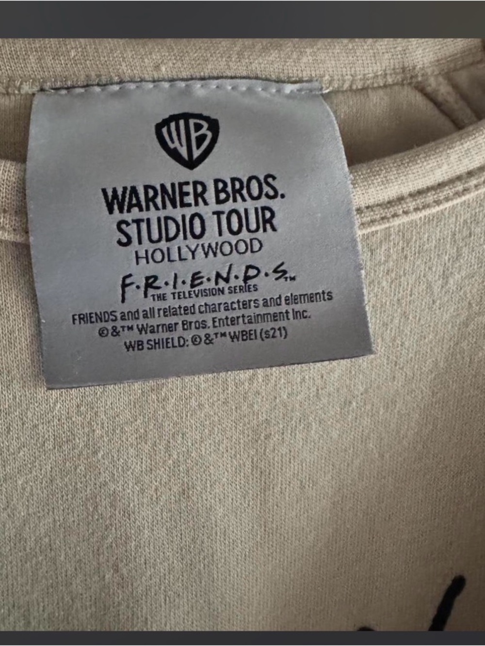 Friends Logo Cream Crewneck Sweatshirt - Casual Men’s Sweater - Picture 3 of 4